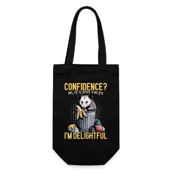 Funny Opossum - Gift Bag for Bottles - black - Front