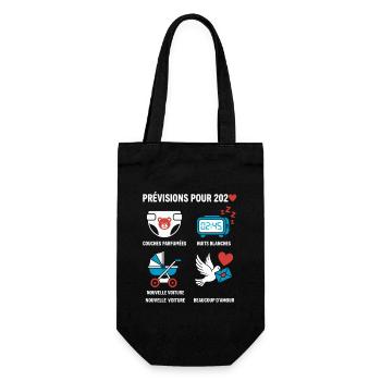 soon Dad 2026 Announcement Humor Future Dad 2026 - Gift Bag for Bottles - black - Front