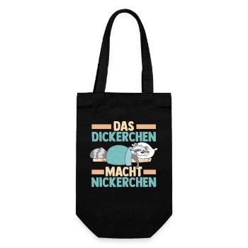 Shlafshirt Raccoon The Fat One Takes a Nap - Gift Bag for Bottles - black - Front