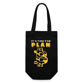 PlanB Crypto Humor Graphic - Gift Bag for Bottles - black - Front