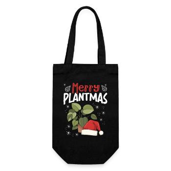 Joyeux Plantmas, amateurs de plantes de Noël drôles - Sac à bouteille - noir - Devant