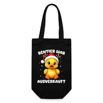 Reindeer was sold out, duck Christmas - Gift Bag for Bottles - black - Front