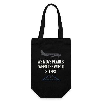 night shift ramp of the ground staff at the - Gift Bag for Bottles - black - Front