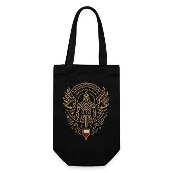 Minimalist Winged Hussar Warrior Emblem - Gift Bag for Bottles - black - Front