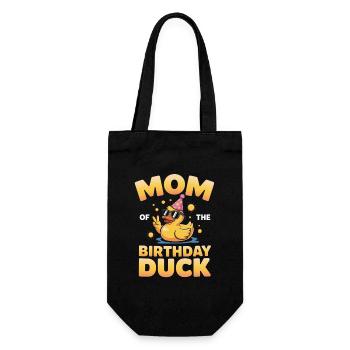 Mom of the Birthday Duck - Gift Bag for Bottles - black - Front