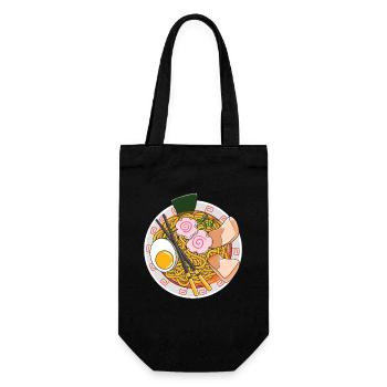 Ramen classique Bowl de nouilles japonaises Gourmet asiatique - Sac à bouteille - noir - Devant
