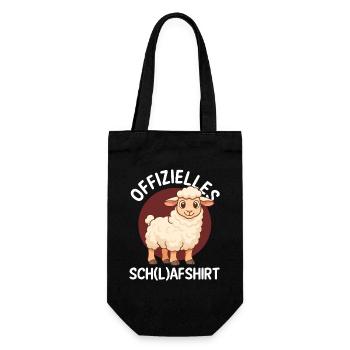 Offizielles Schlafshirt Schlafen Schaf - Geschenkbeutel für Flaschen - Schwarz - Vorne