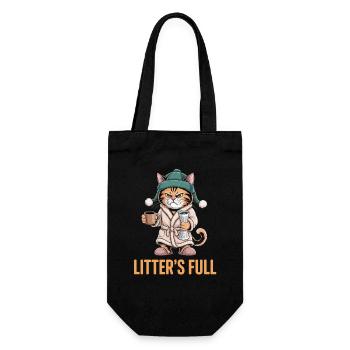 Cozy Cat Morning - Gift Bag for Bottles - black - Front