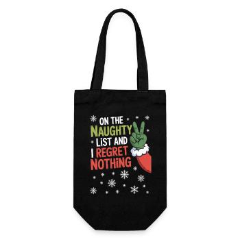 T-shirt de Noël signe de la Liste des Vilains - Sac à bouteille - noir - Devant