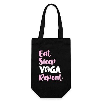 Mange Sommeil Yoga Répéter - Sac à bouteille - noir - Devant