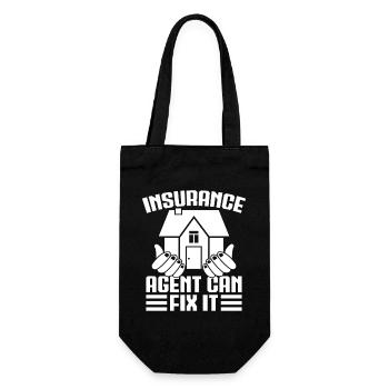 Insurance Agent Costume Can Fix It Medicare - Gift Bag for Bottles - black - Front