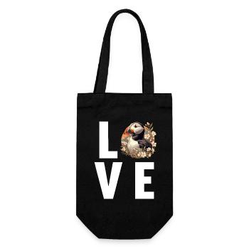Puffin Papageientaucher - Geschenkbeutel für Flaschen - Schwarz - Vorne