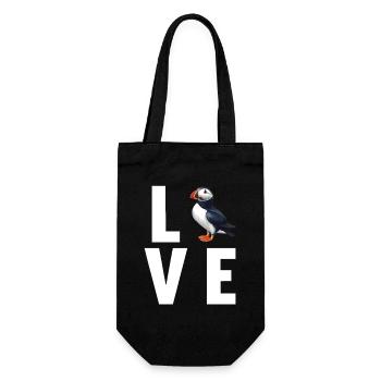 Puffin Papageientaucher - Geschenkbeutel für Flaschen - Schwarz - Vorne
