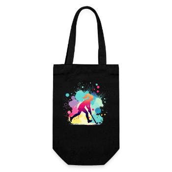 Hockey sur gazon, joueur de hockey sur gazon, hockey - Sac à bouteille - noir - Devant