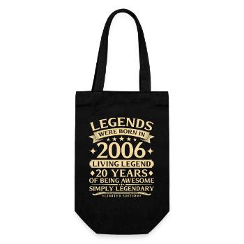 Vintage 2006 Vintage Born 20th Birthday - Gift Bag for Bottles - black - Front