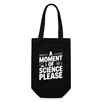 A Moment of Science Please - Gift Bag for Bottles - black - Front