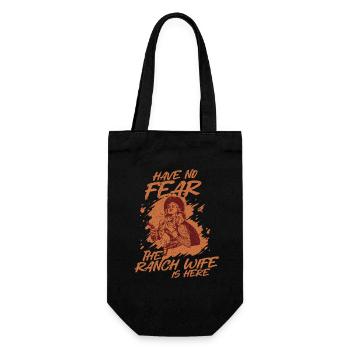Wife of a farmer Mother - Gift Bag for Bottles - black - Front