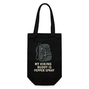 Women's solo hiker empowerment trail - Gift Bag for Bottles - black - Front