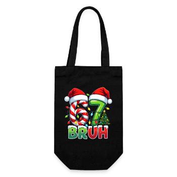 Bruh 67 cannes en sucre de Noël design - Sac à bouteille - noir - Devant