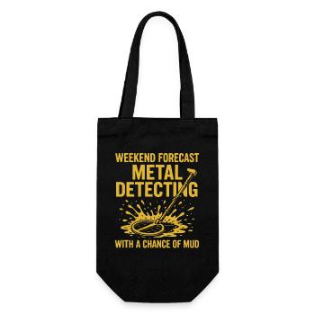 Weekend Forecast Metal Detecting Fun - Gift Bag for Bottles - black - Front