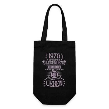 Vintage 1976 Birthday Sayings Legend - Gift Bag for Bottles - black - Front