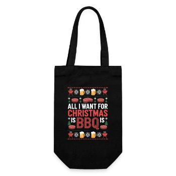 Tout ce que je veux pour Noël, c’est un barbecue plus drôle - Sac à bouteille - noir - Devant
