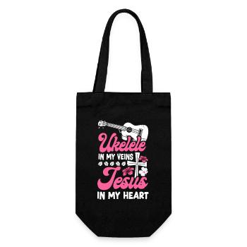 Ukulélé hawaïen Uke Jésus Foi - Sac à bouteille - noir - Devant