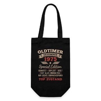 Cadeau du 50e anniversaire Voiture Classique décembre 1975 - Sac à bouteille - noir - Devant