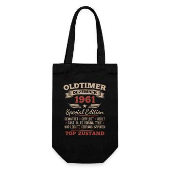 Cadeau du 64e anniversaire Voiture vintage décembre 1961 - Sac à bouteille - noir - Devant