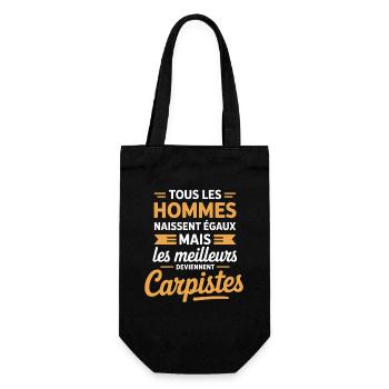 Die besten werden Karpfenangler Humorfischer - Geschenkbeutel für Flaschen - Schwarz - Vorne