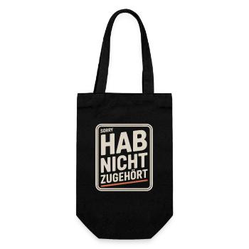 sorry didn't listen distracted anti social - Gift Bag for Bottles - black - Front