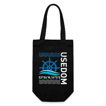 Island USEDOM Baltic Sea Usedom Holiday Fun - Gift Bag for Bottles - black - Front