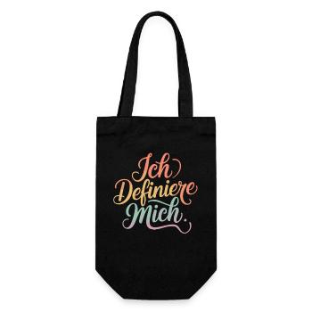  Ich Definiere Mich Selbstliebe Selbstbestimmung - Geschenkbeutel für Flaschen - Schwarz - Vorne