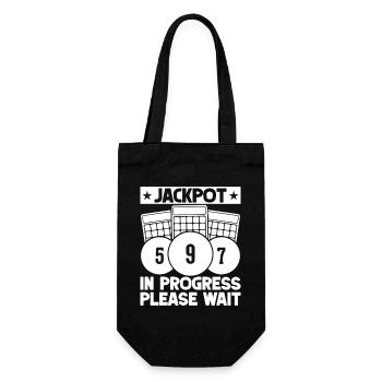 Bingo Player Jackpot In Progress Please Wait Bingo - Gift Bag for Bottles - black - Front