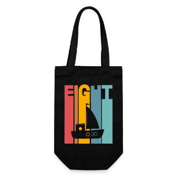 8 years children's birthday ship - Gift Bag for Bottles - black - Front