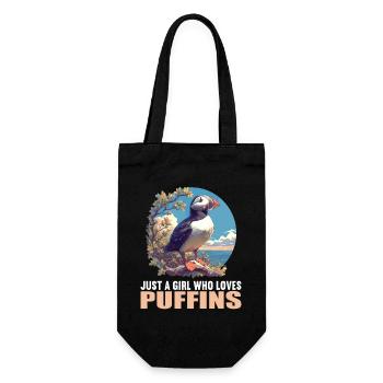 Puffin Papageientaucher - Geschenkbeutel für Flaschen - Schwarz - Vorne