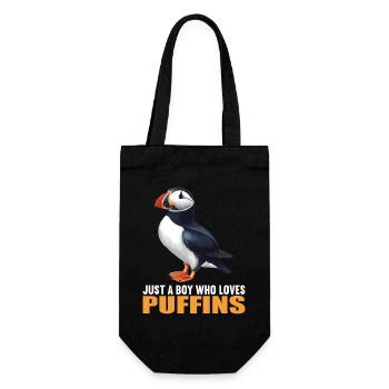Puffin Papageientaucher - Geschenkbeutel für Flaschen - Schwarz - Vorne