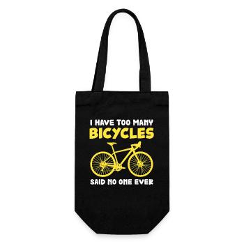 Too many bikes, no one ever said - Gift Bag for Bottles - black - Front