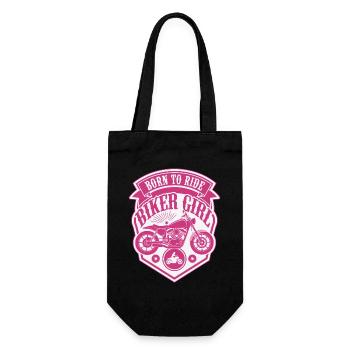 Biker Girl Motorcycle Pink Shield - Gift Bag for Bottles - black - Front