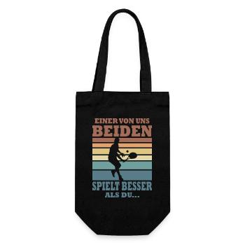 Tennis Player Gifts Tennis Sayings Outfits - Gift Bag for Bottles - black - Front
