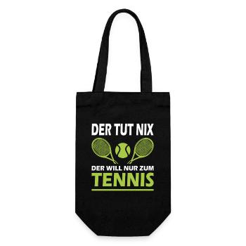 Tennis Player Gifts Tennis Sayings Outfits - Gift Bag for Bottles - black - Front