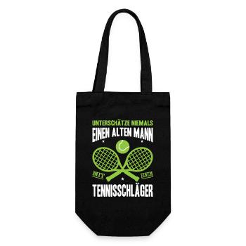 Tennis Player Gifts Tennis Sayings Outfits - Gift Bag for Bottles - black - Front