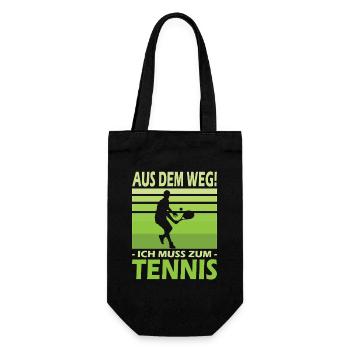 Tennis Player Gifts Tennis Sayings Outfits - Gift Bag for Bottles - black - Front