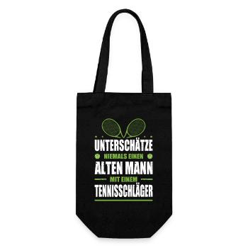 Tennis Player Gifts Tennis Sayings Outfits - Gift Bag for Bottles - black - Front
