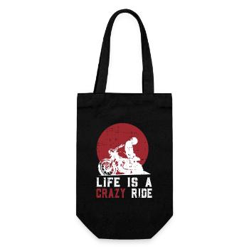 Life is a crazy ride - Gift Bag for Bottles - black - Front