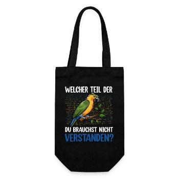 Understanding colorful parrot? - Gift Bag for Bottles - black - Front