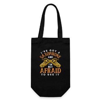 Saxophone Don't be afraid to use funny - Gift Bag for Bottles - black - Front