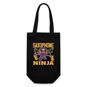 Ninja saxophone Saxophoniste drôle - Sac à bouteille - noir - Devant