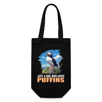 Puffin Papageientaucher - Geschenkbeutel für Flaschen - Schwarz - Vorne