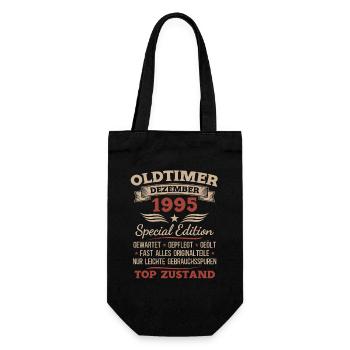 Cadeau du 30e anniversaire Voiture ancienne décembre 1995 - Sac à bouteille - noir - Devant